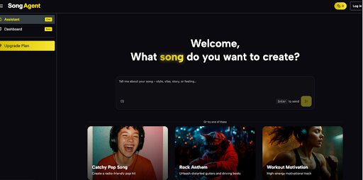 SongAgent Review: el creador de música con IA que realmente entiende lo que quieres SongAgent